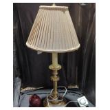 Vintage Table Lamp with Timer and Shade