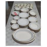 Vintage Blue and Gold Trim Dinnerware Set