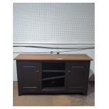 Black Wooden Sideboard with Shelves