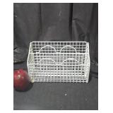 White Metal Wire Storage Basket