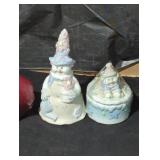 Snowman and Sledder Figurine Set