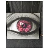 Pink Ribbon Eye Art Print on Canvas
