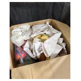 Wooden, Wax, and Fabric Faux Fruit Box Lot