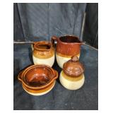 Ceramic Pitcher and Jar Set