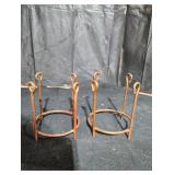 Pair of Rustic Metal Stands