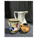 Set of Three Decorative Pitchers