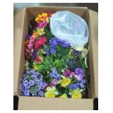 Box of Assorted Artificial Flowers