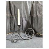 Vintage Scroll Iron Candle Holder