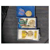 Vintage Military Medal Set with Ribbons