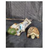 Ceramic Fish and Turtle Statue