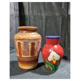 Vases with Floral and Geometric Designs