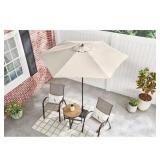 StyleWell 7.5 ft Steel Push-Up Umbrella Putty