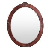 30 in. x 38 in. Framed Cherry Vanity Mirror