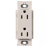 Claro 15 Amp Duplex Outlet, Taupe (SCR-15-TP)