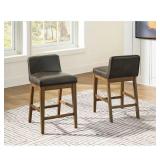 Cabalynn Brown/Black Faux Leather Bar Stool (4 x