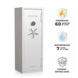 Executive Fire & Waterproof Safe, Bone White