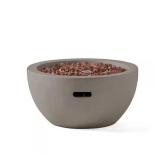 Tulip Light Gray Stone Outdoor Fire Pit Bowl