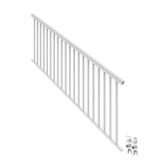 Traditional 8 ft x 36 in White Stair Rail Kit