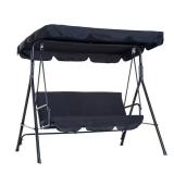 Outdoor Porch Chair with Canopy, Black