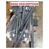 Assorted metal poles skid   could be a pool frame
