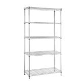 Chrome 5-Tier Wire Shelving Unit, 48x72x18