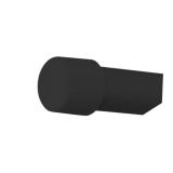 1-1/4 in. Plastic Closet Pole End Caps - Black