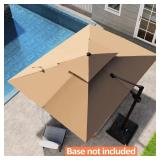 Double Top 11x9 Aluminum Cantilever Umbrella