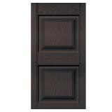 15x31 Raised Panel Vinyl Shutters #010 Brown