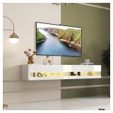 Floating TV Stand with LEDs