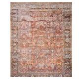 Layla Spice/Marine 9x12 Distressed Rug