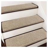 Cream Grey 9.5x30x1.2 Stair Tread Set 14