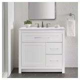 Clady 37" Bath Vanity with Marble Top