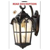 EDISHINE Dusk to Dawn Outdoor Wall Light, Black