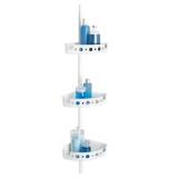 3-Tier Tension Corner Shower Caddy White