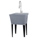 Utility Sink Laundry Tub with Faucet Set
