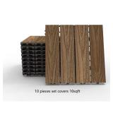 Veranda 10-Piece Quick Deck Tile - Teak