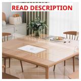 (2) Plastic Table Cover 54x54 in Clear Desk Mat