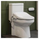 Round Bidet Toilet Combo, Dual Flush GPF