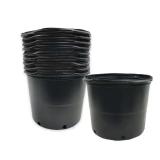 14 in. Dia Black Plastic 7 Gal. Nursery Pots