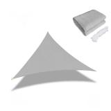 HDPE Sun Shade Sail Triangle, 95% UV, Gray