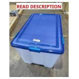 XL Tote with Blue Snap Lid