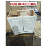 White Vanity w/ Top (Has Damage)