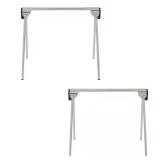 Stanley 31x29 in Folding Metal Sawhorse (2)