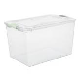 Sterilite 66 Qt Latch Box Plastic Sea Green