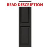 (3 Boxes) 15x55 Exterior Shutters Pair #002 Black