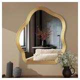 Gold Resin Framed Mirror 27.5x31.5in