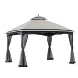Zanker 10.5x13 ft Gray/Black Gazebo