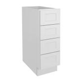 Shaker White Floor Cabinet with 4 Drawers