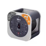 HDX 30 ft. 16/3 Extension Reel with Outlets