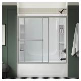 Deluxe Sliding Bath Door with Clear Glass